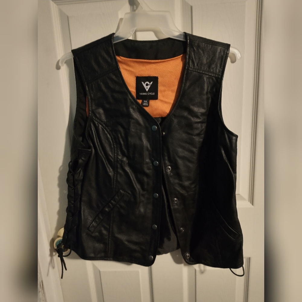 NWOT Viking Cycle Leather Vest